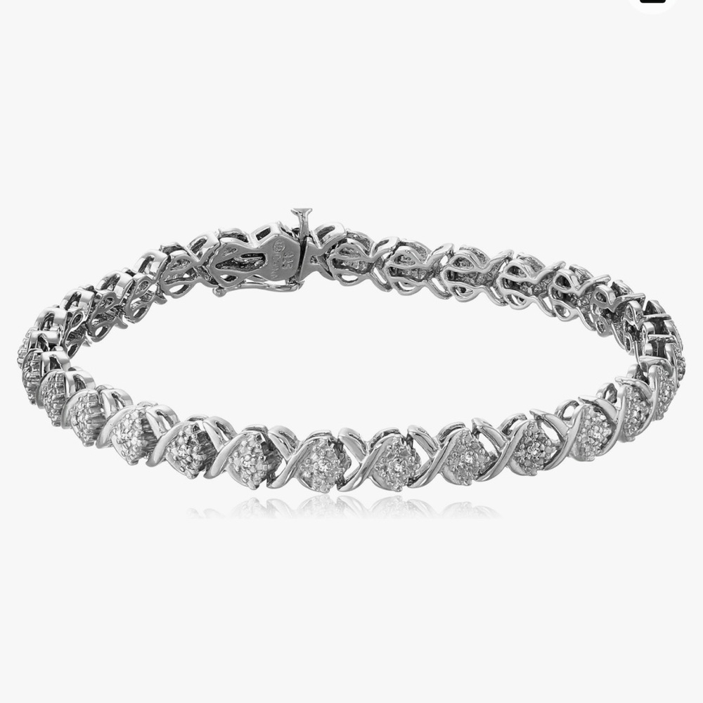 Accent X link bracelet in sterling silver